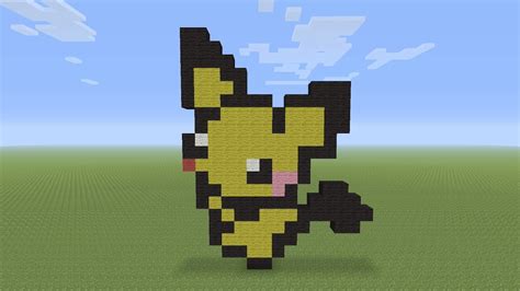 Minecraft Pixel Art - Pichu Pokemon #172 - YouTube