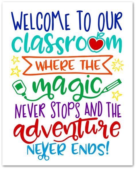 Welcome to Our Classroom {Free Printable & SVG File ...