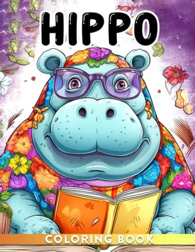 Hippo Coloring Book: Unwind with a variety of hippo illustrations ...