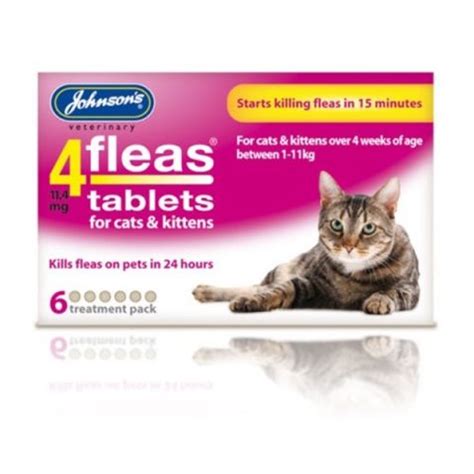 Johnson?s 4 Fleas Tablets For Cats And Kittens - Wilton Pet Centre