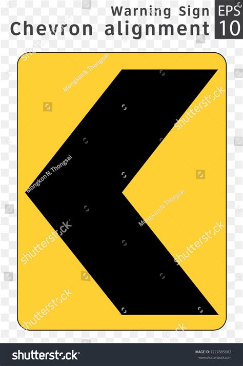 Road Sign Warning Chevron Alignment Vector Stock Vector (Royalty Free) 1227885682 | Shutterstock