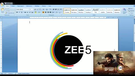 How to make zee 5 logo by using ms word | Zee logo design |#zee5 - YouTube