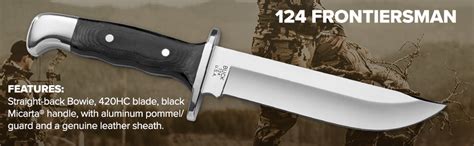 Buck Knives 124 Frontiersman Fixed Blade Knife with Leather Sheath ...