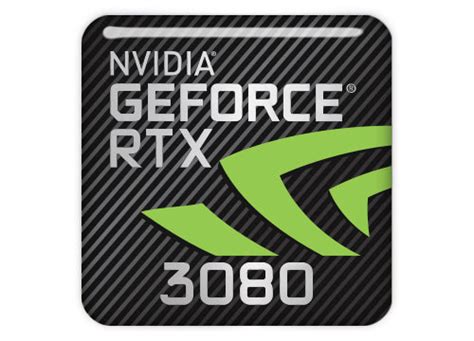 nVidia GeForce RTX 3080 1"x1" Chrome Effect Domed Case Badge / Sticker – Sticker Library