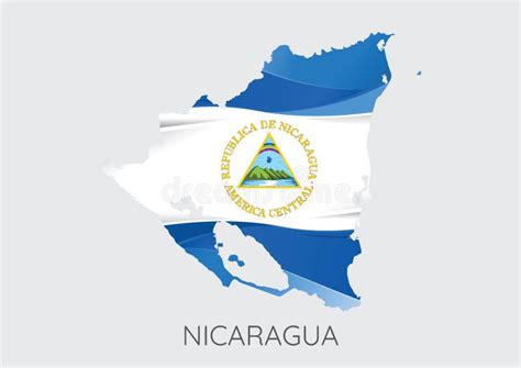 Map and flag of nicaragua stock illustration. Illustration of ...