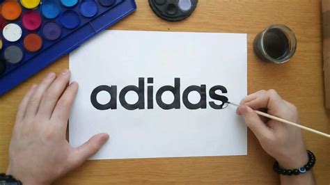 How to draw adidas logo - YouTube