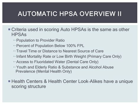 PPT - Auto Facility HPSA Scores PowerPoint Presentation, free download ...