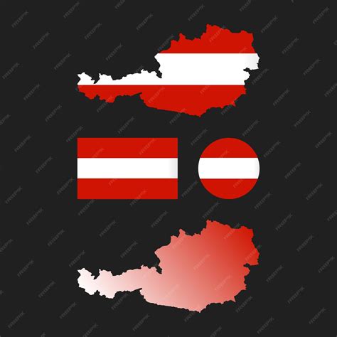 Premium Vector | Austria map, flag and national elements set....