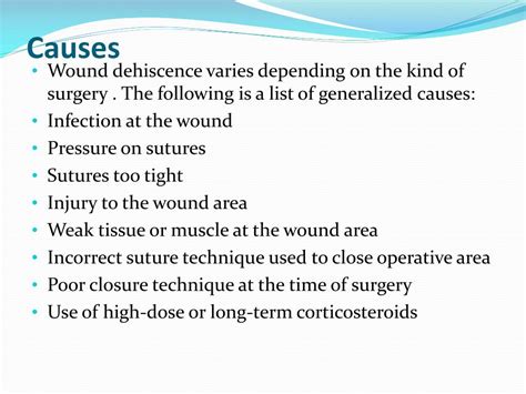 PPT - Wound Dehiscence PowerPoint Presentation, free download - ID:2090748