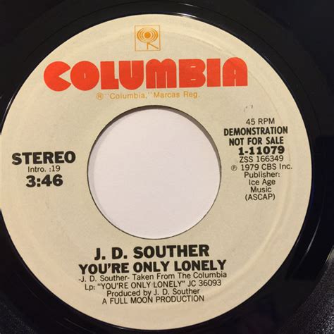 J. D. Souther* - You're Only Lonely (1979, Vinyl) | Discogs