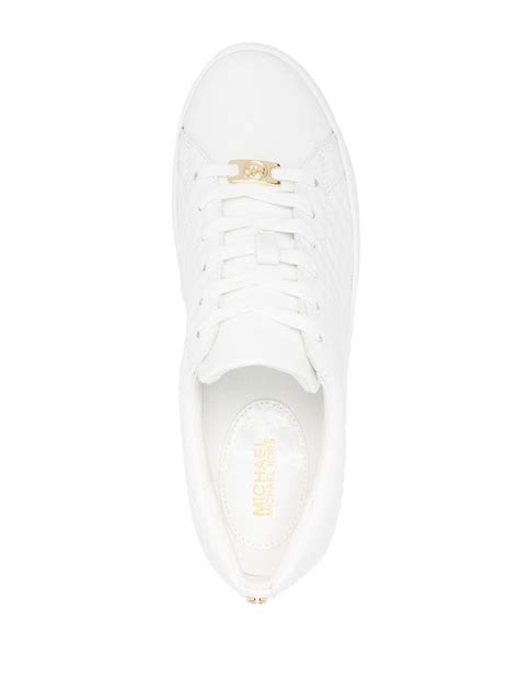 Michael Michael Kors logo-plaque Leather Sneakers - Farfetch