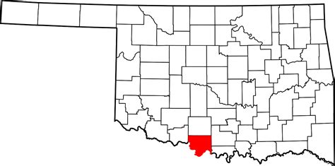 Map of Oklahoma highlighting Jefferson County - List of counties in Oklahoma - Wikipedia ...