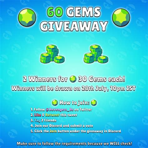 The Revengers on Twitter: "🎉Exciting News! 🎉We're hosting a 60 Gems ...