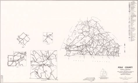 1972 Road Map of Polk County, North Carolina