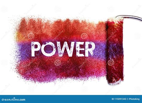 The power word painting stock image. Image of paper - 115091343