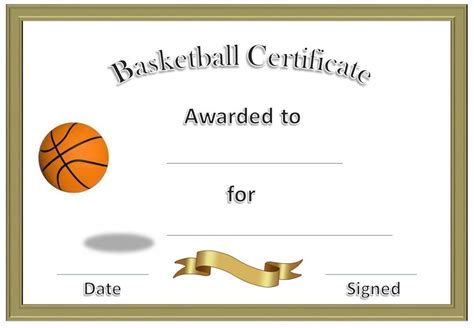 Free Basketball Certificates Templates | Activity Shelter