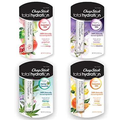 ChapStick Total Hydration, 100 Percent Natural Essential Oils Set ...