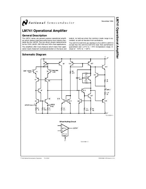 Lm 741 datasheet