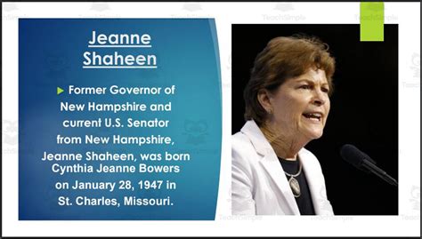 U.S. Senator Jeanne Shaheen (NH) Biography PowerPoint by Teach Simple