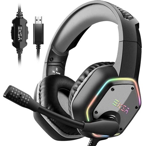 EKSA E1000 USB Gaming Headset for PC, Computer Headphones with ...