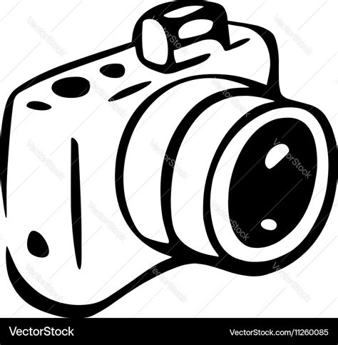 Photo camera drawing Royalty Free Vector Image