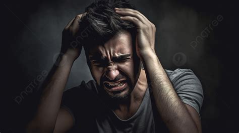 Sad Man Is Holding His Face And Is Holding His Head Background, Picture Of Frustration ...