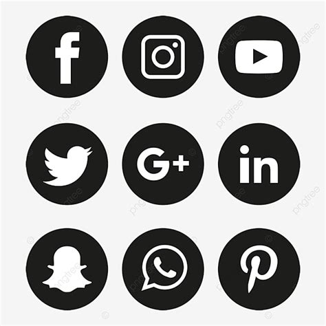 Conjunto De Iconos De Redes Sociales Logo Vector Ilustrador Plantilla ...