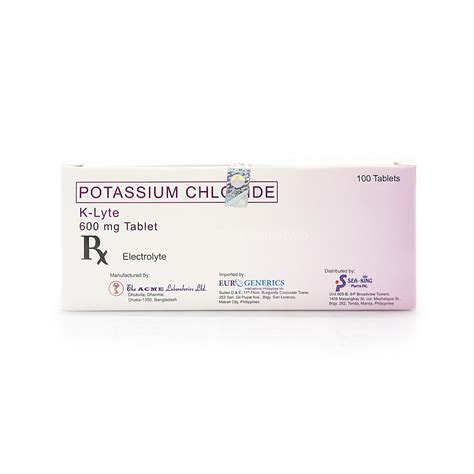 All / K-Lyte 600mg Potassium Chloride Tablet