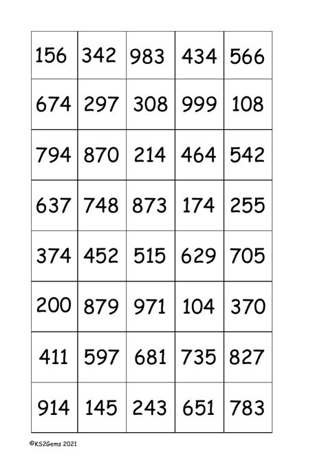 Digit Cards - Random 3 digit numbers | Maths Year 3