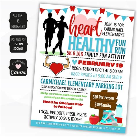 American Heart Month Event Flyer – Simple Desert Designs