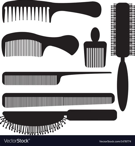 Comb silhouette Royalty Free Vector Image - VectorStock