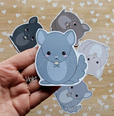 Chibi Chinchilla Stickers and Magnets | Etsy