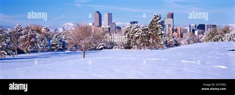 Denver city in winter, Colorado, USA Stock Photo - Alamy