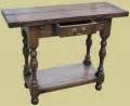 Small Oak Folding Table With Potboard & Drawer | Dining Table | Side Table
