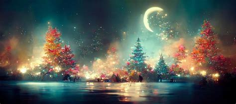 Premium Photo | Abstract fantasy festive christmas tree background ...