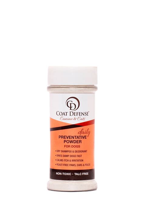 Daily Preventative Powder for Dogs | Stink & Itch Relief Dry Shampoo - Coat Defense