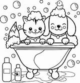 Free Bath Time Coloring Pages sketch template