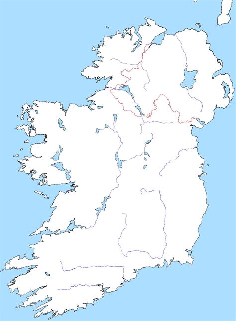 Blank map of ireland with rivers - Map of blank map of ireland with rivers (Northern Europe ...