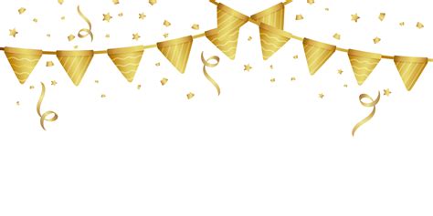 Party celebration background with gold confetti and flags 14000330 ...