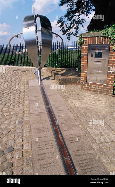 England,London,Royal Observatory Greenwich,Meridian Line Stock Photo ...