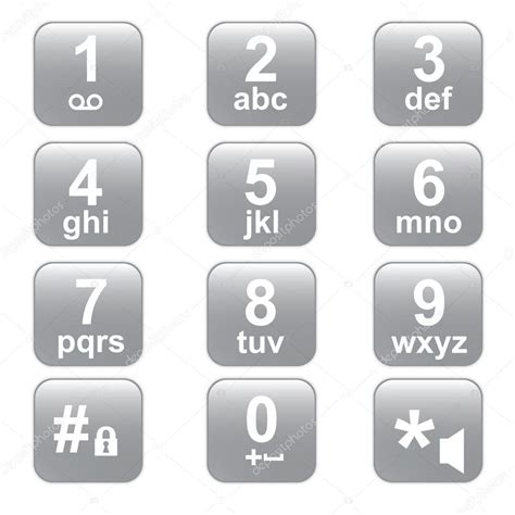 Phone keypad, gray telephone buttons Stock Vector Image by ©Little_cuckoo #40548935