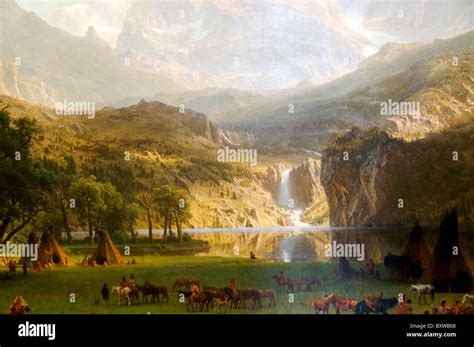 Albert bierstadt the rocky mountains hi-res stock photography and ...