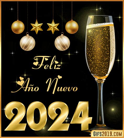 Feliz Año Nuevo 2024: Mensajes, Frases, Imágenes GIF para Compartir en ...