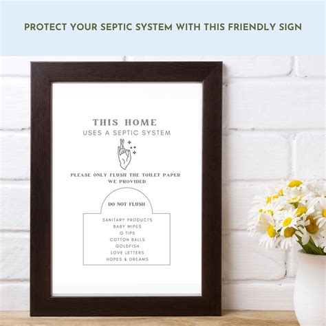 Septic Sign Bathroom Septic Tank Sign Printable - Etsy