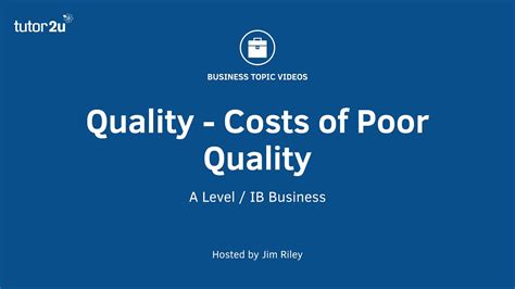 Costs of Poor Quality | A-Level, IB & BTEC Business - YouTube