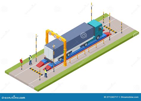 Isometric X-ray Truck Scanner. Mobile X-ray Scanning System is Used ...