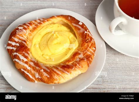 Danish Pastry with Custard Filling Stock Photo: 89373372 - Alamy