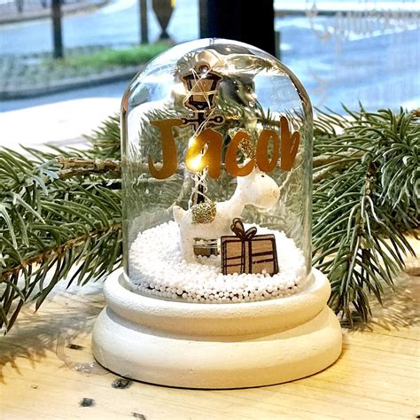 Personalised Light Up Glitter Reindeer Snow Globe By The Alphabet Gift ...