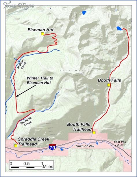 Vail Hiking Trails Map - ToursMaps.com