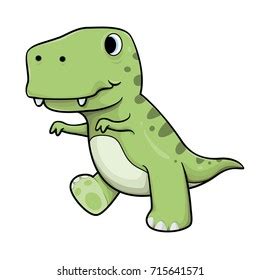 Cute Baby Tyrannosaurs Rex Vector Cartoon Stock Vector (Royalty Free ...